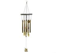Campanas de viento grandes para exteriores, campana de tubo de metal dorado de 63 cm con melodía relajante, decoración de jardín al aire libre para patio, balcón, patio, patio, patio, perfecto para la