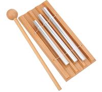 Campanas de viento, instrumento de percusión de xilófono educativo para niños de 3 polos con martillo Herramienta de educación preescolar interesante Tono claro Más fácil de jugar percusión