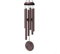 Campanas de viento para exteriores de 32 pulgadas de largo, pieza decorativa que mejora tu jardín o patio con sonidos relajantes (marrón)