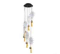 Campanas de viento solares LED con decoración en forma de sol, campanas de jardín al aire libre que cambian de color para patio y patio, para un recuerdo ideal de condolencias o regalo de inauguración