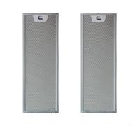 Campanas extractoras de aluminio, filtro de grasa, rejilla de 5 capas, para modelo 00660222 00660223, marco robusto para eliminar olores, montaje rápido sin herramientas, color plateado (juego de 2