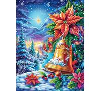 Campanas navideñas en el bosque mágico Puzzles 300 Piezas Impossible 3D Animal de cuento de hadas acompañante Rompecabezas Para Adultos Desafío Intelectual Estera Portátil DIY Moderno Creativo 300 PCS
