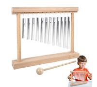 Campanas Percusión - Madera 25x19x4cm | Carillón De Mesa | Herramienta Colaborativa | Campanas Ligeras Para Práctica Musical, Actividades En Clase, Juegos Grupales Y Exploración Creativa Del Sonido