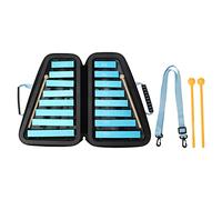Campanas resonadoras cromáticas Azul Instrumento Musical Glockenspiel Tune Niños Juguete Educativo ABS Aleación de Aluminio Madera sintética 15 Canciones Populares Incluidas