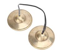 Campanas tibetanas de timbre de meditación con platillos Tingsha, campanas de meditación de latón de 6,8 cm Campanas de timbre de meditación tibetanas para instrumentos de