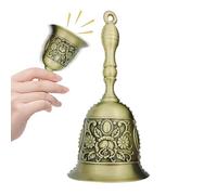 Campanas vintage, campana de servicio vintage de metal, estética de lujo, timbre de mano de latón para escuela, iglesia, bodas, hoteles, cocina