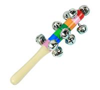 Campanas Widely para niños - 19,5 x 2 cm juguete musical grande con mango de madera | Paleta de campana de mano multicolor , juguete musical educativo para niñas a partir de 2 años, guardería