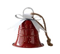 Campanelle di Natale - Pendente decorativo in ferro, campanellino natalizio con nastro, decorazione da appendere natalizia | Decorazione classica per l'albero di Natale per casa, ristorante, feste