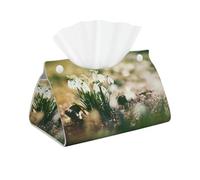 Campanilla de Invierno Silvestre de Primavera, Funda para Caja de pañuelos con Cierre, Reutilizable, Decorativa para baño, Sala de Estar, Dormitorio, Oficina y Coche.