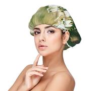 Campanilla de invierno silvestre de primavera,Gorro de dormir de satén para adultos - Gorro de dormir elástico para mujer, cubrecabello nocturno