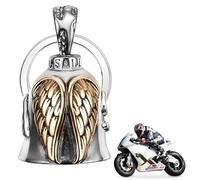 Campanilla Guardian Biker Bell, Campana de Motocicleta Portatarjetas, Campana de Motocicleta para Llavero, Campana de Motocicleta de Acero Inoxidable, Accesorio para Colgar Campana de Motocicleta