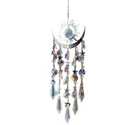 Campanillas atrapasueños para colgar en la pared, decoración para atrapar la luna, para jardín, balcón, decoración colgante de cristal para balcón