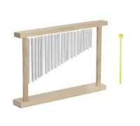 Campanillas musicales aptas para viajes con 20 tubos armonizados, instrumento adecuado para artistas y educadores de viaje de aleación de aluminio de percusión