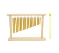 Campanillas musicales aptas para viajes con 20 tubos armonizados, instrumento adecuado para artistas y educadores de viaje de aleación de aluminio de percusión