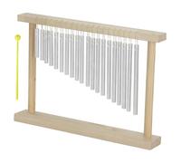 Campanillas musicales aptas para viajes con 20 tubos armonizados, instrumento adecuado para artistas y educadores de viaje de aleación de aluminio de percusión