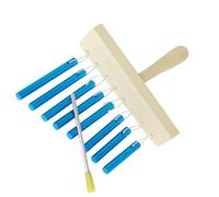 Campanillas musicales aptas para viajes con 8 tubos armonizados, instrumento adecuado para artistas y educadores que viajan, campanillas de viento de metal de grado