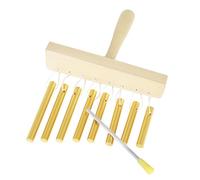 Campanillas musicales aptas para viajes con 8 tubos armonizados, instrumento adecuado para artistas y educadores que viajan, campanillas de viento de metal de grado