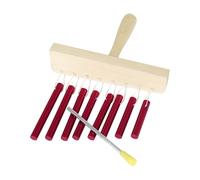 Campanillas musicales aptas para viajes con 8 tubos armonizados, instrumento adecuado para artistas y educadores que viajan, campanillas de viento de metal de grado