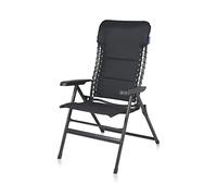 Campart CH-0696-Silla de Camping Plegable Mollema-para hasta 120 kg-Respaldo Ajustable sobre 7 Posiciones, Poliéster, Antracita, Talla única