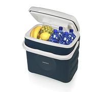 Campart Nevera termoeléctrica Arendal - 29 L - 2 compartimentos con tabique extraíble - Apta para botellas de 2 L - Puerto USB - Enchufes 12 V y 220/240 V - Refresca o calienta - CB-8630