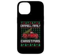 Campbell Family Ugly Christmas Sweater Red Truck Funny Xmas Carcasa para iPhone 14