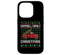 Campbell Family Ugly Christmas Sweater Red Truck Funny Xmas Carcasa para iPhone 14 Pro