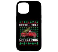 Campbell Family Ugly Christmas Sweater Red Truck Funny Xmas Carcasa para iPhone 15