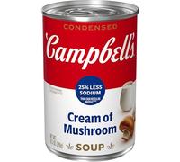 Campbell's Crema condensada de champiñones con un 25% menos de sodio, lata de 10.5 onzas