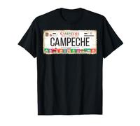 Campeche México License Plate Mexican Travel Vacation Beach Camiseta
