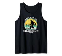 Campeón Comer Carne 1976 Diseño Vintage Hombre Lobo Camiseta sin Mangas
