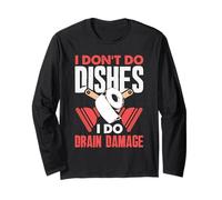 Campeón de la obstrucción del Inodoro Humor Divertido del Manga Larga