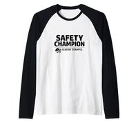 Campeón de la Seguridad: lidera con el Ejemplo | Idea de Regalo Profesional Camiseta Manga Raglan