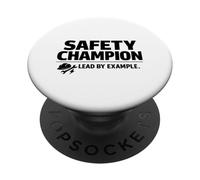 Campeón de la Seguridad: lidera con el Ejemplo | Idea de Regalo Profesional PopSockets PopGrip Adhesivo