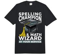 Campeón de ortografía y Mago de matemáticas a su Maestro de Servicio Comfort Colors Adult Heavyweight T-Shirt