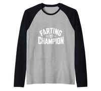 Campeón de Pedos hilarante para Amantes del Gas y Jokesters Camiseta Manga Raglan