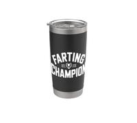 Campeón de pedos hilarante para amantes del gas y Jokesters Vaso térmico de acero inoxidable de doble pared