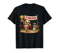 Campeón de Perezosos de línea de Meta contra Carrera de Car Camiseta