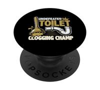 Campeón Invicto de obstrucción de Inodoro PopSockets PopGrip Adhesivo