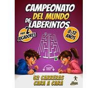 Campeonato del Mundo de Laberintos: 52 carreras para 2 jugadores de 8 a 12 años | Juego de laberintos competitivo y sin pantallas para compartir en familia