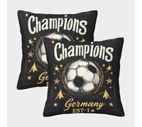 Campeones de Fútbol-VintageSportsGraphic Fundas Cojines para Sofá 2 Piezas Arte Funda De Almohada Confortable Square Funda Cojin Cama Hogar Coche 40x40cm