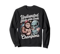 Campeones indiscutibles del escondite Bigfoot & Alien Funny Sudadera