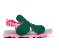 CAMPER Brutus Sandal - Sandals for Girls - Green, size 31, Smooth leather/Cotton fabric