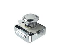 Camper Car Push Lock RV Caravan Boat Motor Home Gabinete Cajón Pestillo Botón Cerraduras for Muebles Hardware,Ahorro de Espacio Compacto(Pearl nikel)