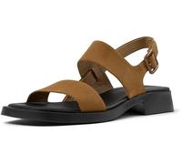 Camper Dana K201486 - Sandalias de 2 correas para mujer, color marrón medio 011, talla 37 EU, Medium Brown 011, 37 EU