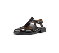 Camper Dana K201489, Sandalia Plana Mujer, Negro 001, 37 EU