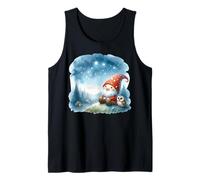Camper Gnome And Cute Owl Loves Camping In The Nature Camiseta sin Mangas