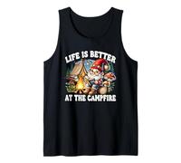 Camper Life Is Better At The Campfire With Books And Camping Camiseta sin Mangas