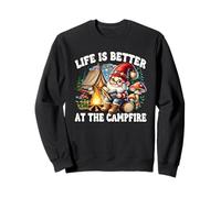Camper Life Is Better At The Campfire With Books And Camping Sudadera