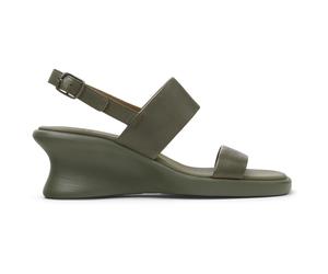 CAMPER Louise Sandal - Sandals for Women - Green, size 39, Smooth leather