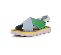 Camper Oruga K200157, Sandalias de Punta Descubierta Mujer, Green/Blue/White, 36 EU